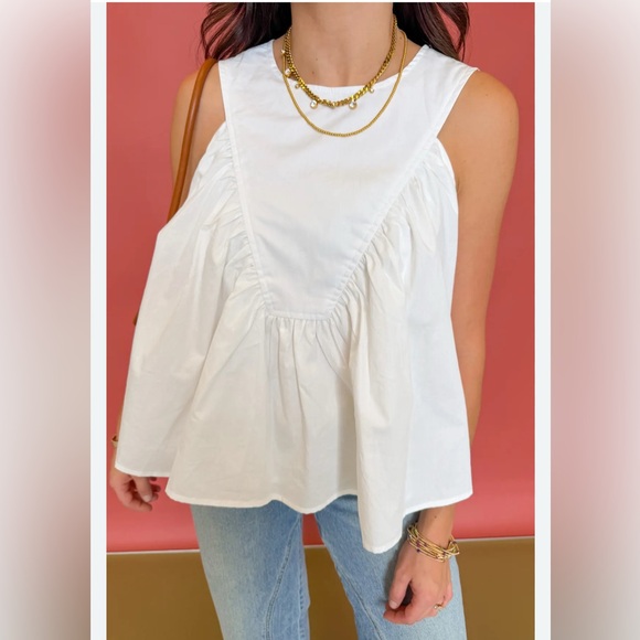 White Shell Top - Picture 1 of 7